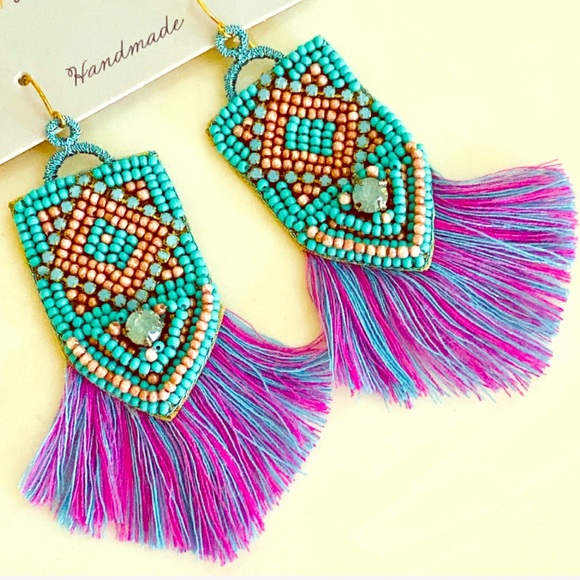 Anthropologie Jewelry - 🌺🎉HP🎉🌺 NWT Anthropologie Deepa Beaded Tassel Earrings